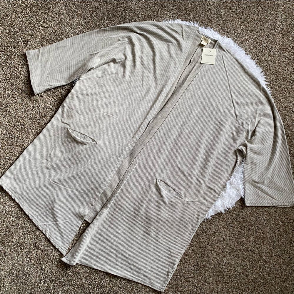 Donni. Sandwash Open Front‎ Cardigan New Womens Size Large